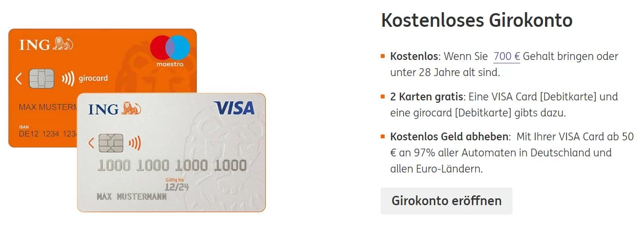 Ing-DiBa Girokonto - Erfahrungen, Gebühren & Bonus 02/2025
